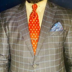 Versace red silk tie